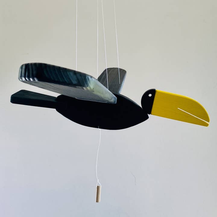 Mrozci - Wholesale Mobile - Wooden Flying Crow Mobile - Halloween Decoration10