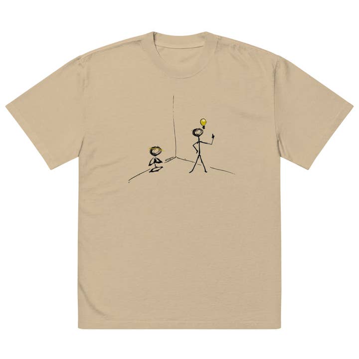 Taknemmelig for Synet Oversized falmet t-shirt for engroshandel hos Attagrata - Attitude of Gratitude