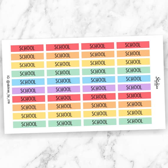 School Header Stickers for wholesale by Stickies by C&S