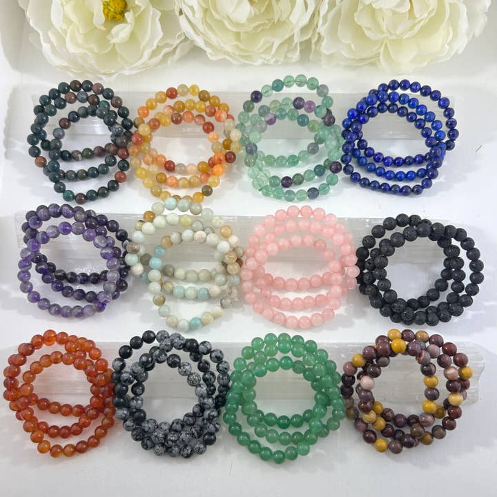 Quasar Gems USA - Wholesale Beaded Bracelet - Gemstone Bracelets 8mm