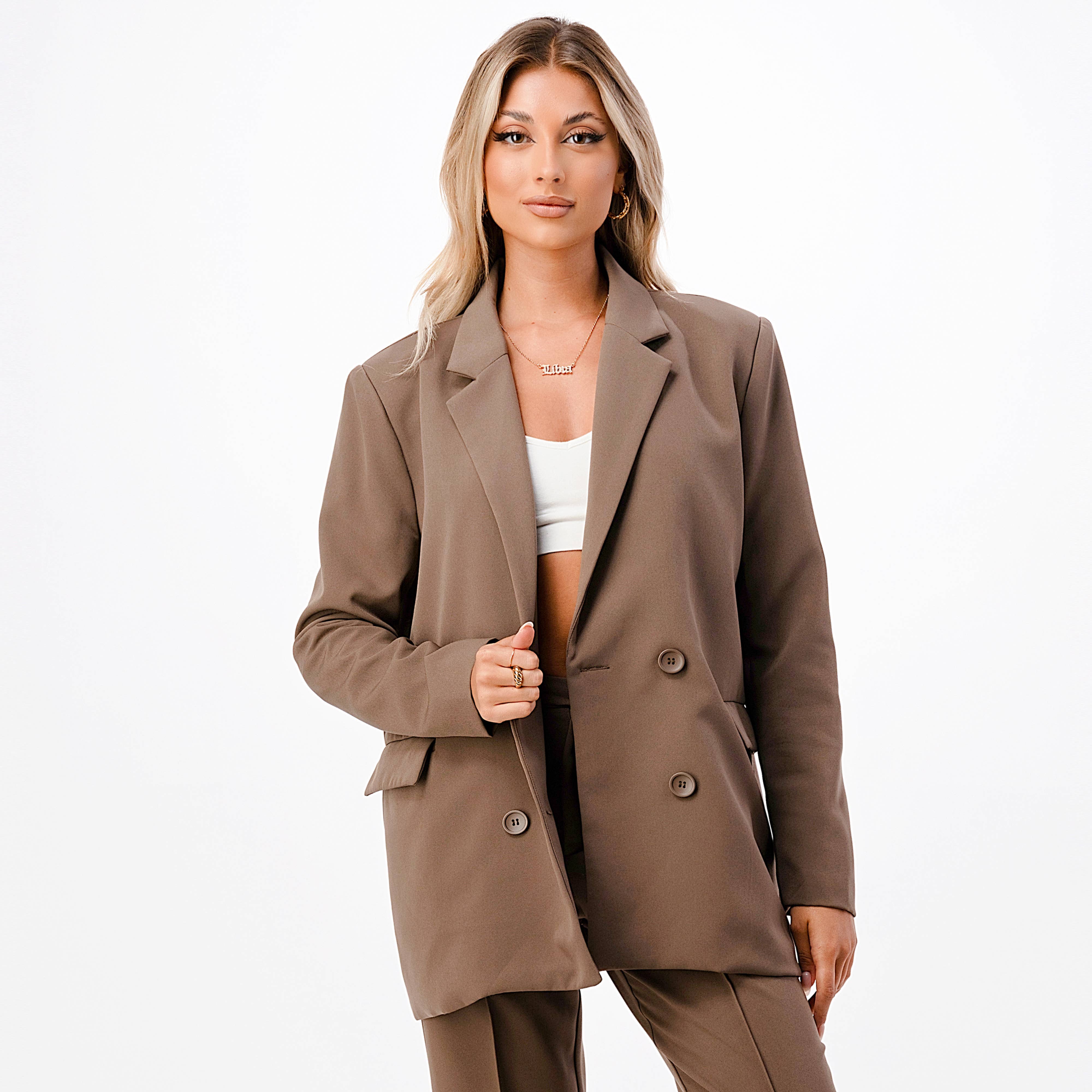 Techwills Women Dresses Casual Long Sleeve V-Neck Double Breasted Blazer Dress Ladies Girls Gift for Spring Summer Techwills Women Dresses Casual Long Sleeve V-Neck Double Breasted Blazer Dress Ladies Girls Gift for Spring Summer