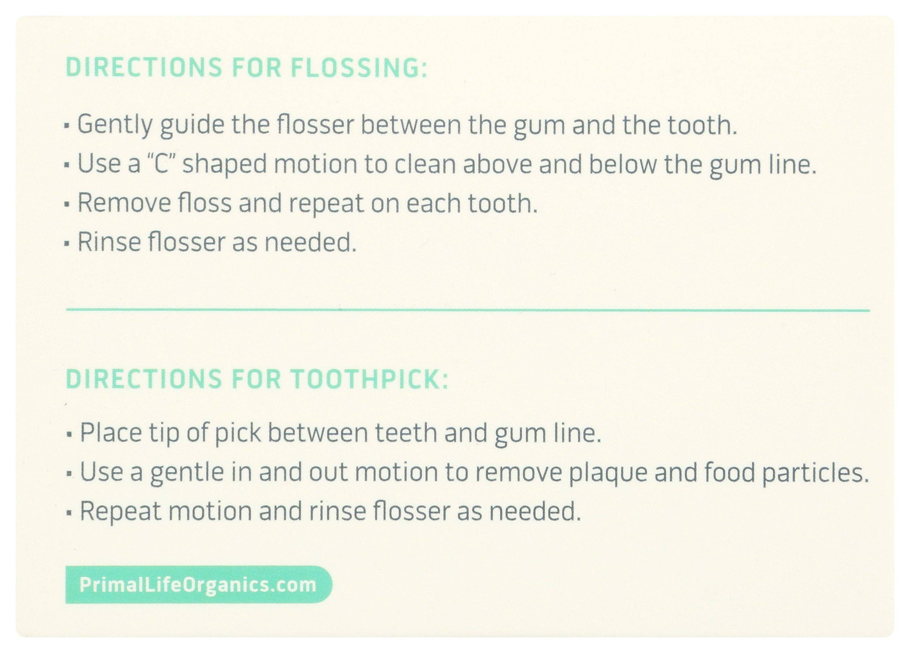 Everyday Supply Co - Wholesale Floss - PRIMAL LIFE ORGANICS FLOSS DENTAL BAMBOO CHAR1