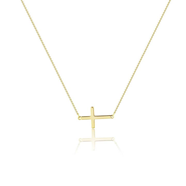COLLIER EN FORME DE CROIX DÉLICAT pour la vente par Katie Rae Collection