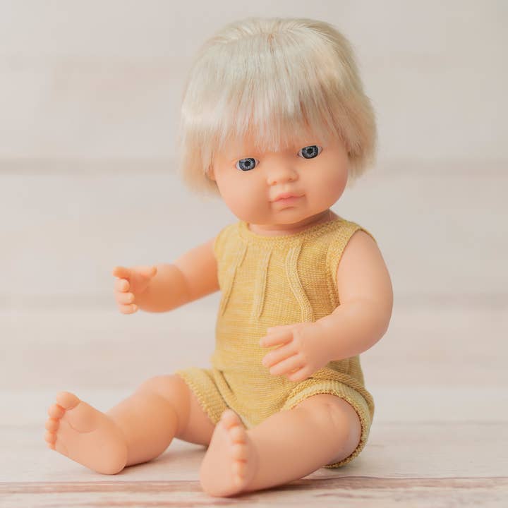 Miniland Educational - Wholesale Doll - Kids - Colourful Doll Cauca Girl Hearing Implant 15'' Ochre rompers