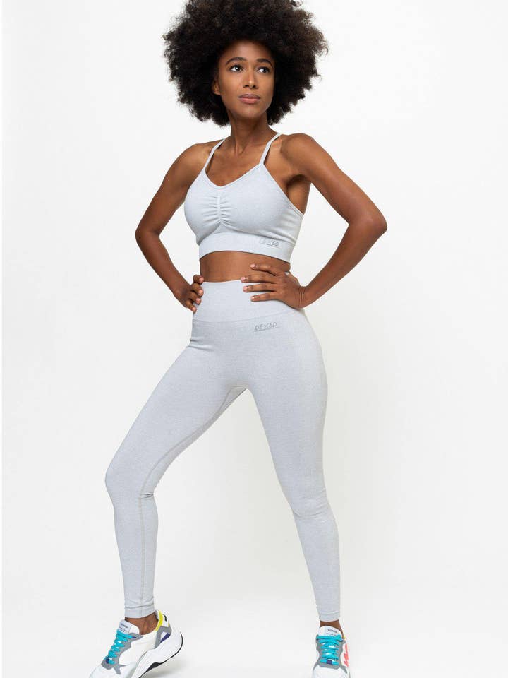 Complete Sports Leggings Set | Prajna Bra Ice grey for wholesale by Dexed