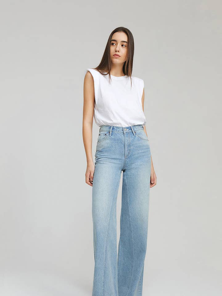Angeles High Rise Baggy Jeans for engroshandel hos Hey Joanie