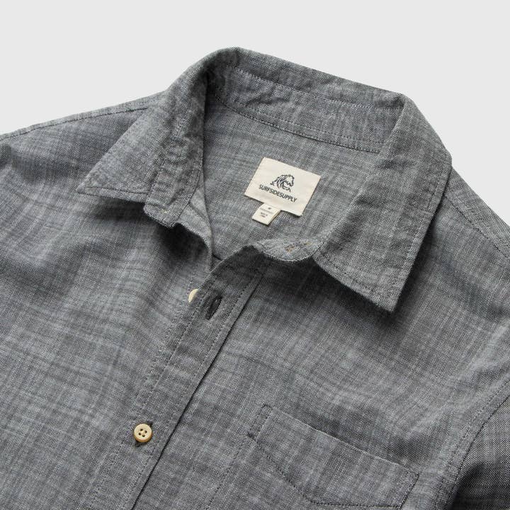 Brian Slub 2 tone Shirt - Black for wholesale on Faire