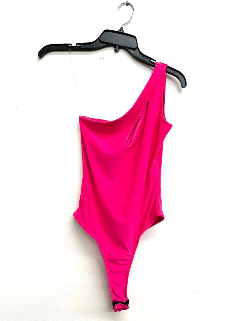 Uptown Apparel - Wholesale Bodysuit - Women's - J7247 One Shoulder Cut Out Lined Bodysuit8