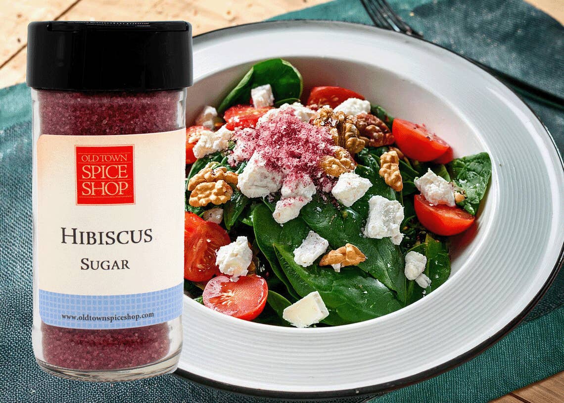 Old Town Spice Shop - Wholesale Sugar/Sweetener - Hibiscus Sugar, Flavored Sugar for Baking & Cocktails