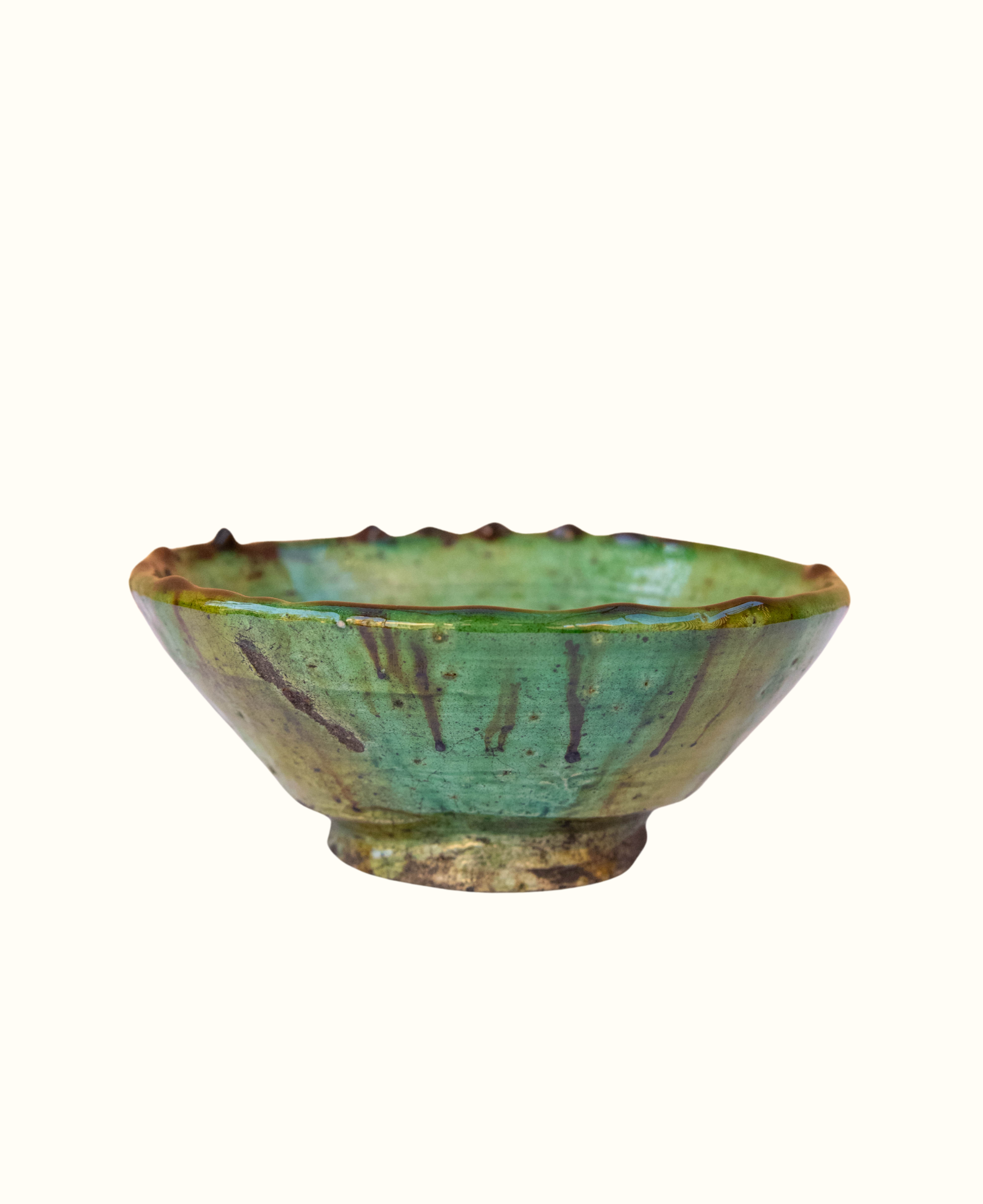 Maison Berber - Wholesale Decorative Plate/Dish/Bowl - Moroccan Vintage Tamegroute Green Glazed Bowl - 4 Sizes 1