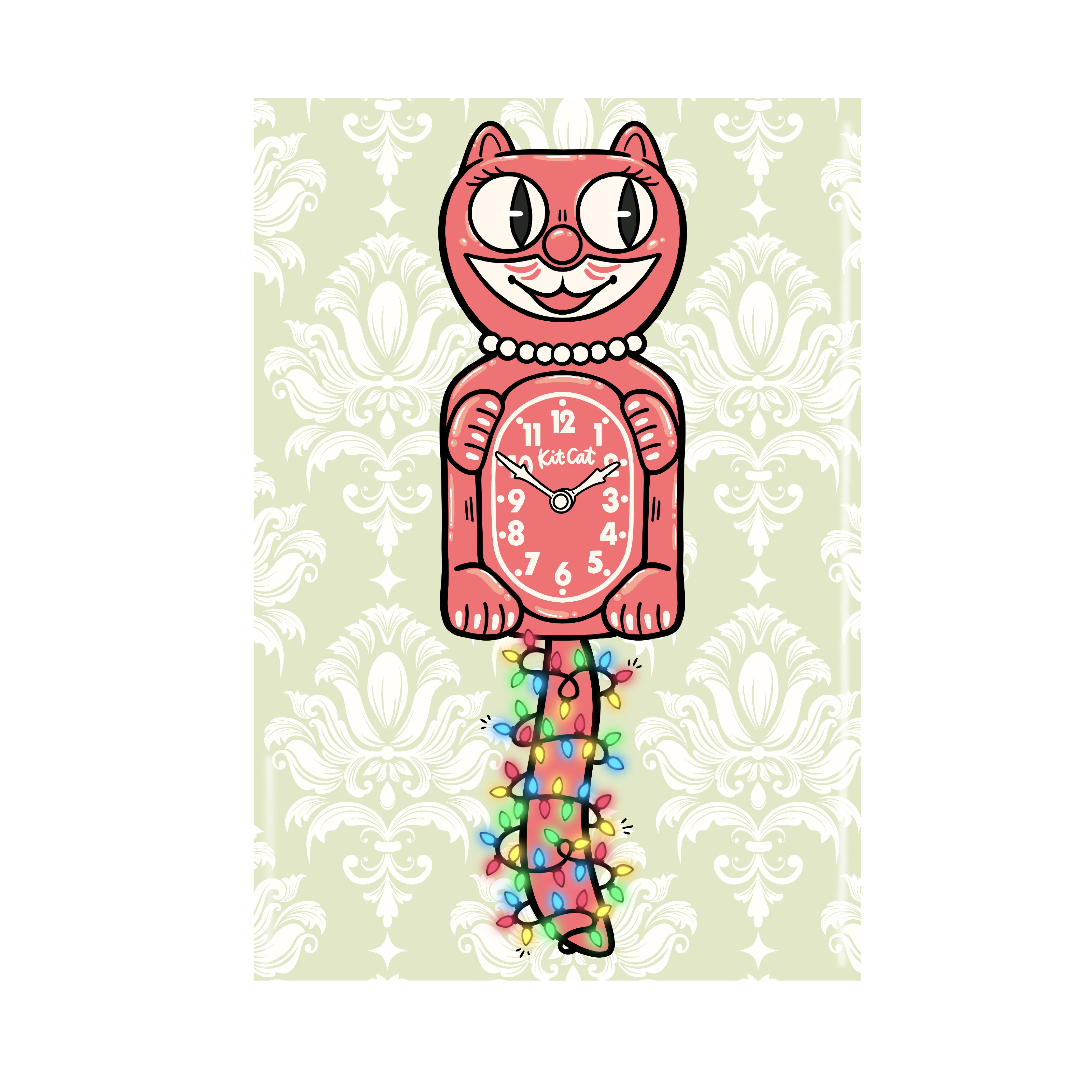Lucky Mfg. Co. - Wholesale Magnet - Holiday Kit Cat Clock Mid Century Magnet0