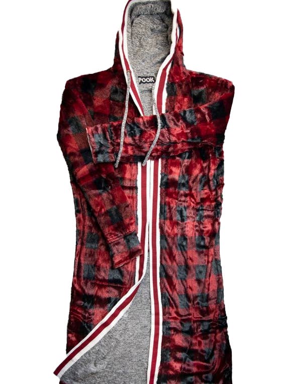 POOK - Wholesale Robe - Unisex - Pook Faux Fur Reversible Housecoat