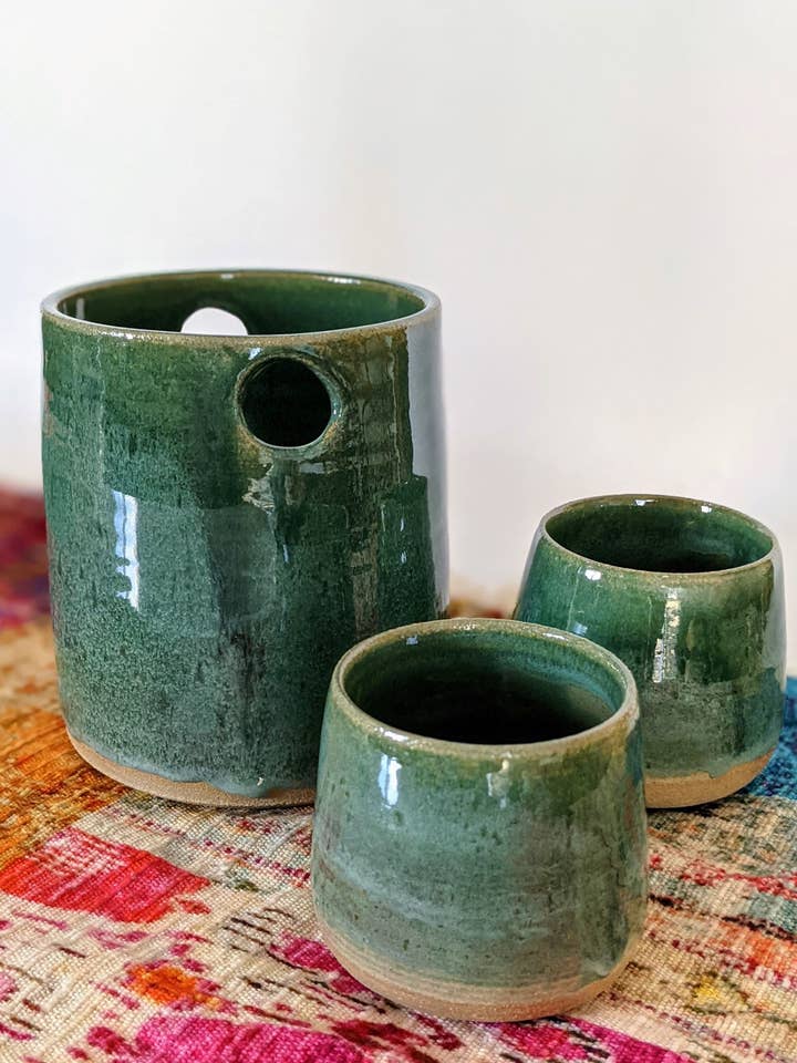 Refroidisseur de vin turquoise pour la vente par Nomad Potters