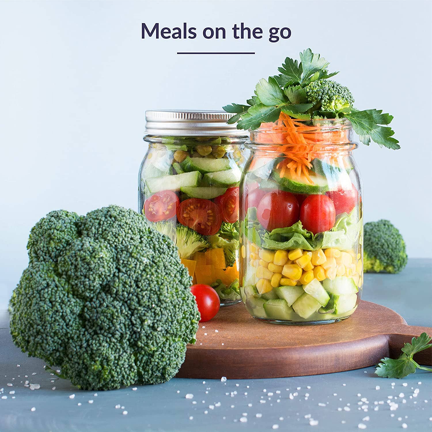 Jara Trading – wholesale Jar – Mason Airtight Glass Preserving Jars With Lids (6 x 490ml)4