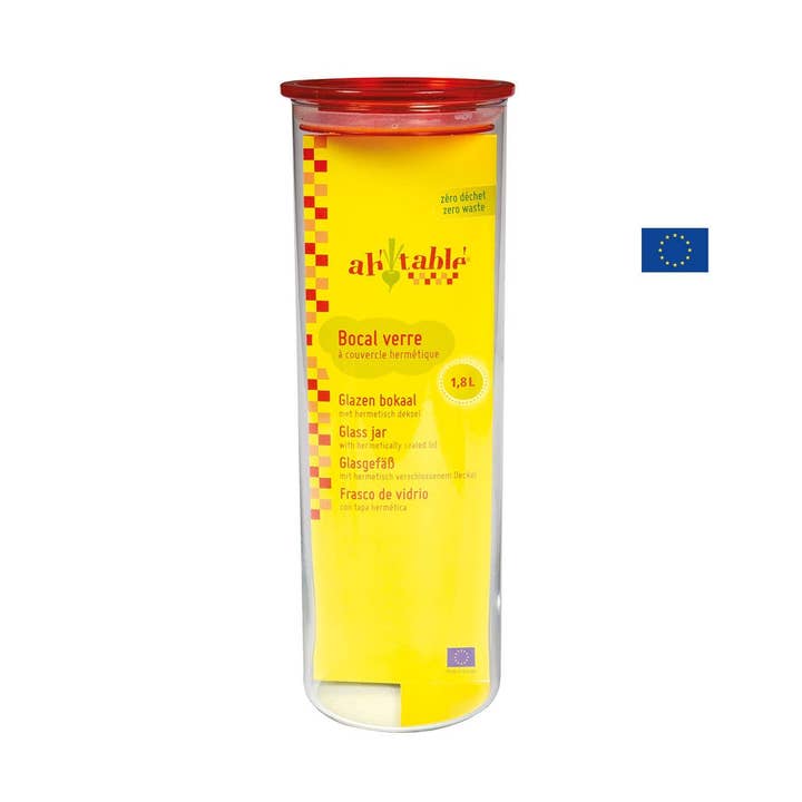 Ecodis - Grand Beau - Wholesale Food Storage Container - Glass Jar Ø 9 X 29 cm 1.8 L - Ah! Table!0