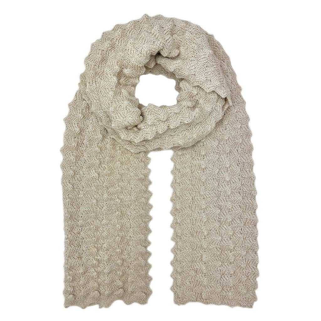 SLATE + SALT - Vente Écharpe – femme - Écharpe en alpaga au crochet andin1