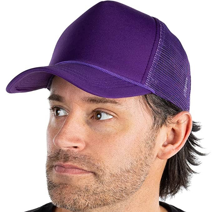 Funky Junque - Wholesale Trucker Hat - Men's - Foam Snapback Trucker Hat - Dark Purple
