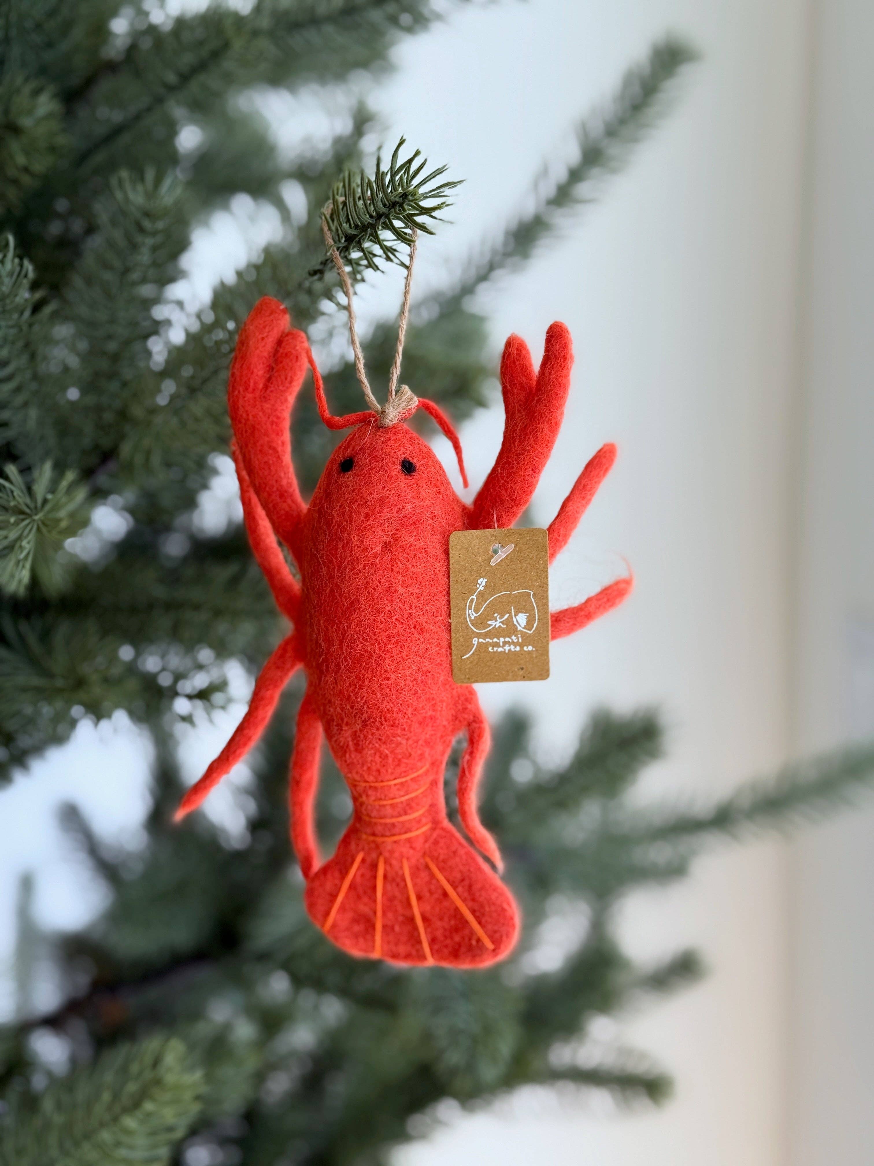 Ganapati - Wholesale Ornament - Felt Lobster Ornament0