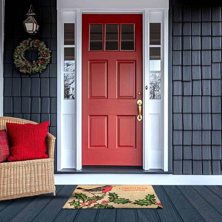 Entryways - Wholesale Door Mat - Victoria and Albert Museum Festive Robin Coir Doormat1