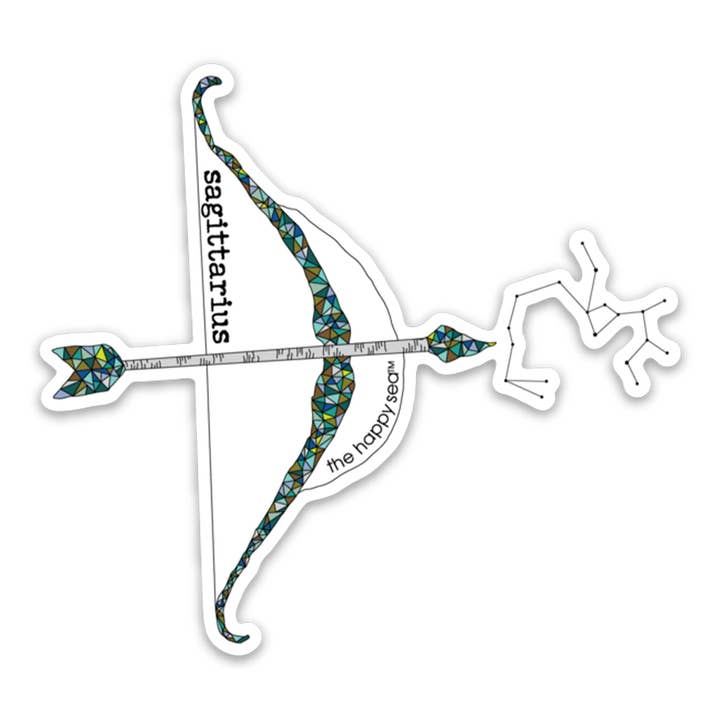 3.5" Sagittarius Vinyl Sticker for wholesale by The Happy Sea