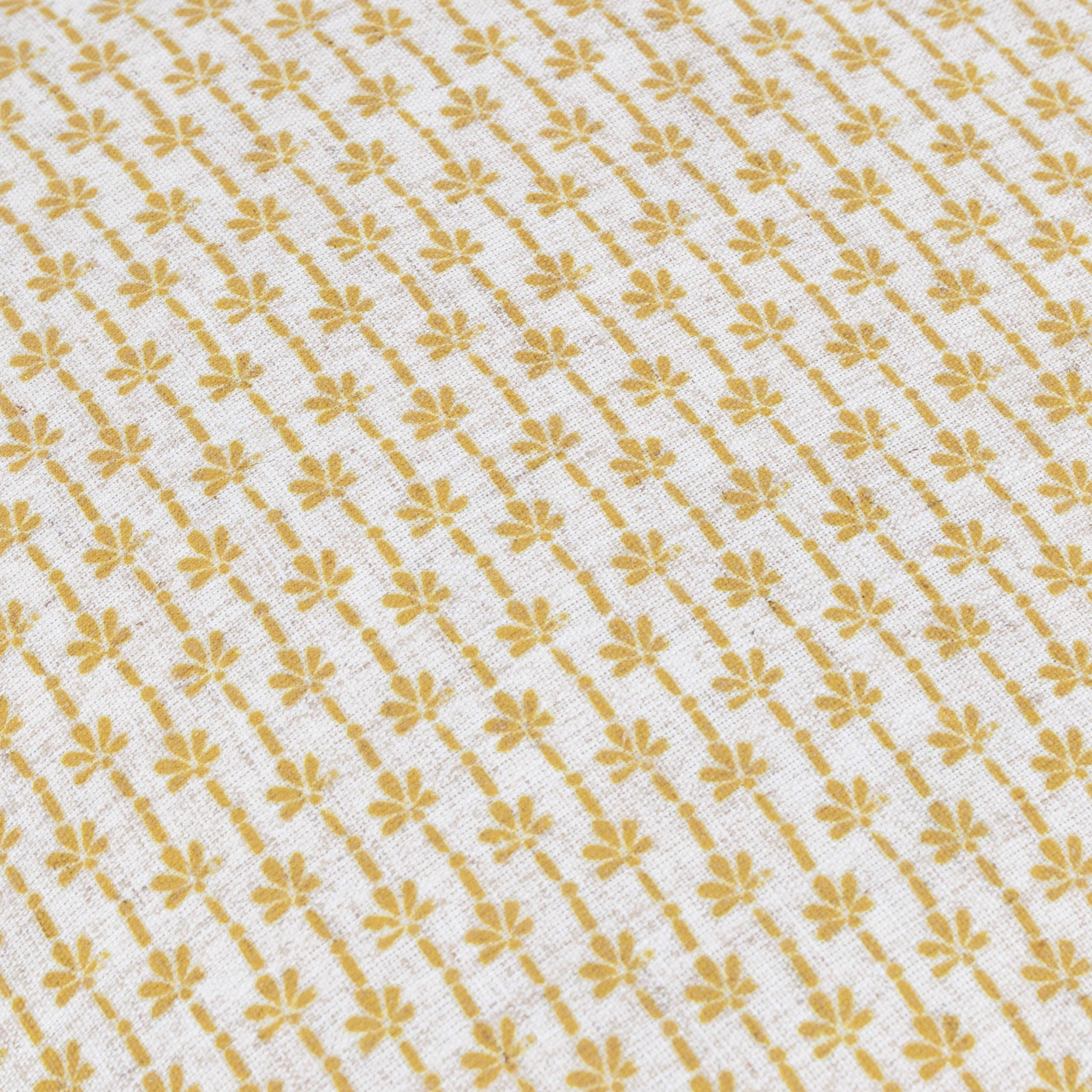 LEINEN/OCKER Panni Block Strukturierte Rüschenkissen LEINEN/OCKER für den Großhandel auf Faire5