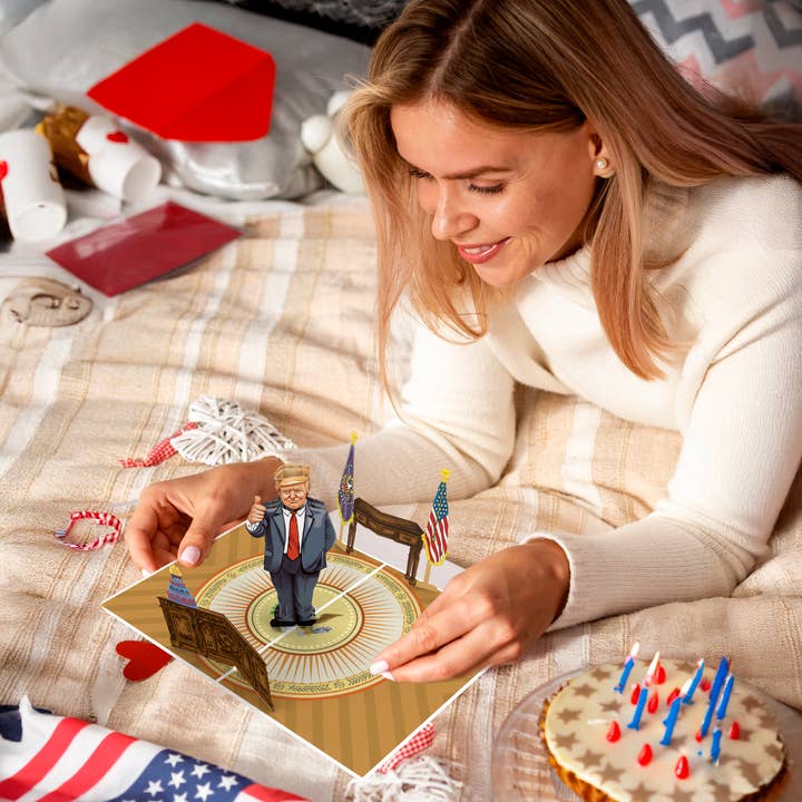 Dirty Pop Cards - Wholesale Birthday Card - MAGA Talking Birthday Funny 3D Pop-Up Political Card