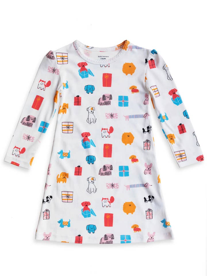 Puppy Party Organic Pima Cotton Dodo Dress for wholesale by Dodo Banana