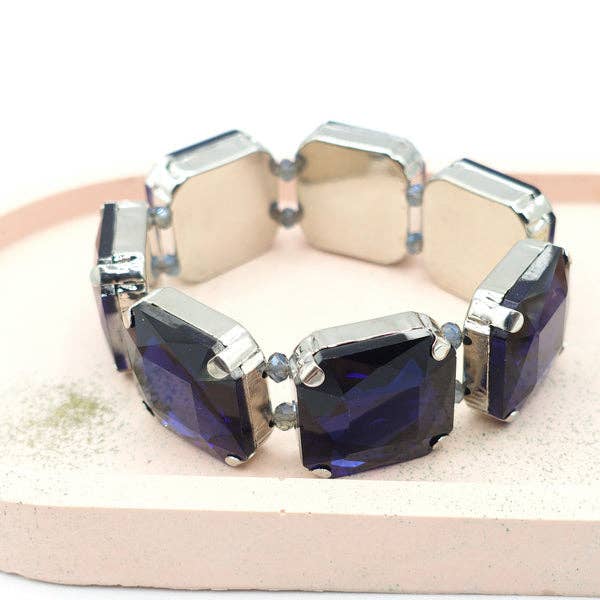 Argento + Krystal LUCE SÆT - HALSKÆDE OG ARMBÅND med facetslebne sten for engroshandel på Faire1