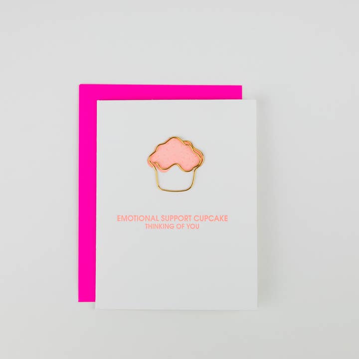 Chez Gagné - Wholesale Everyday Greeting Card - Emotional Support Cupcake - Paperclip Encouragement Card3