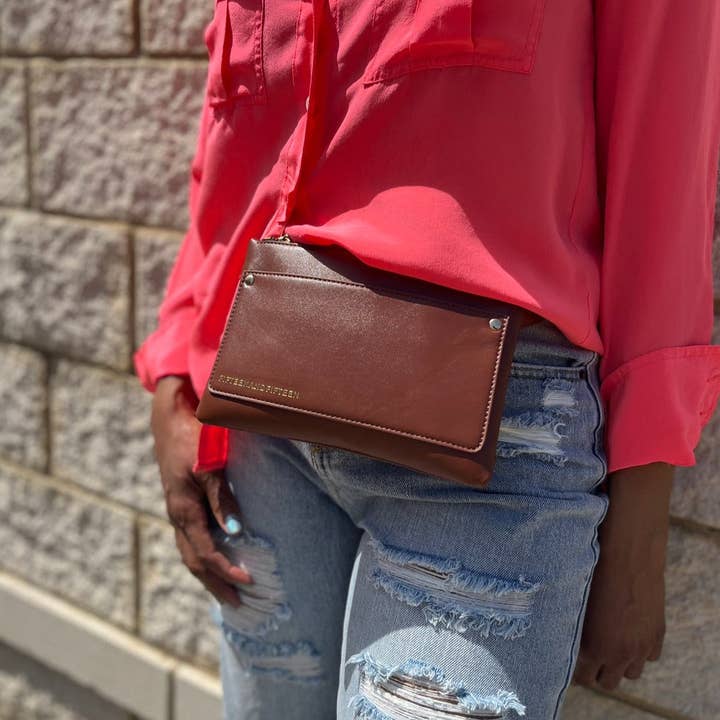 Brown Fanny Pack for wholesale by FifteenAndFifteen