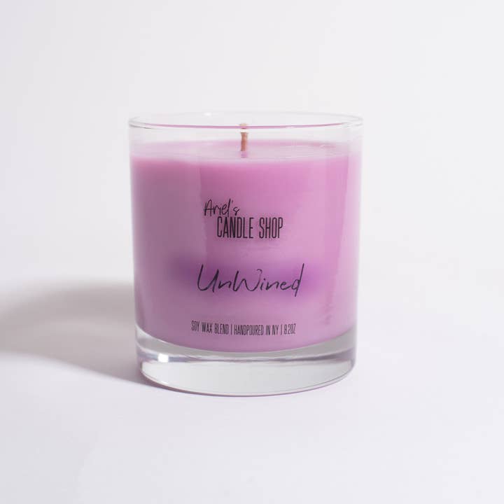 UnWined Scented Candle for wholesale by Ariel’s Candle Shop