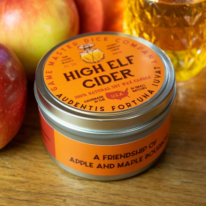 Game Master Dice - Wholesale Travel Candles - High Elf Cider Gaming Candle