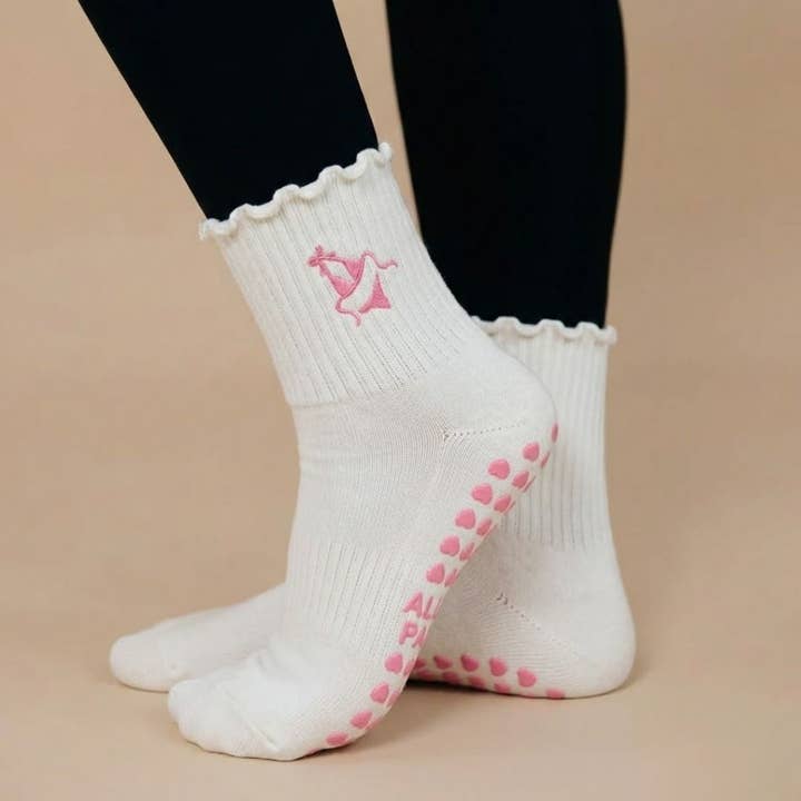 The Pink Bikini Pilates Grip Sock for wholesale by Almla Active