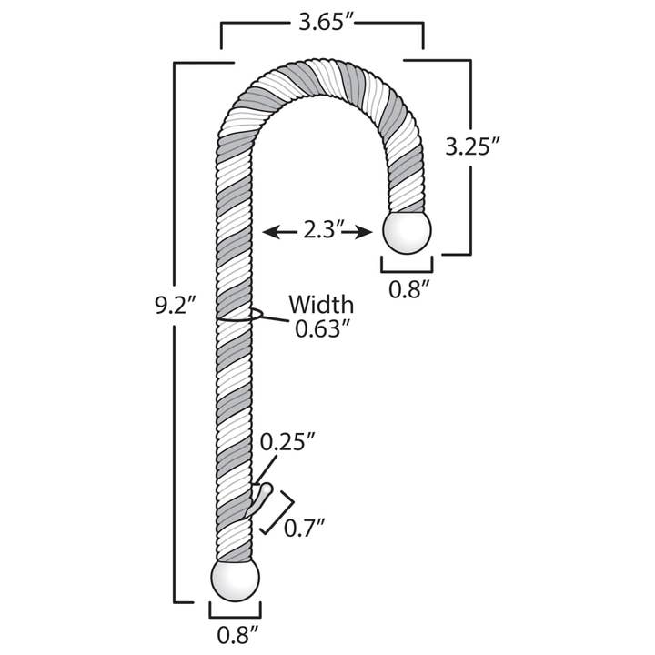 Haute Decor - Wholesale Christmas Decoration - Candy Cane Stocking Holder - 2 Pack - Large