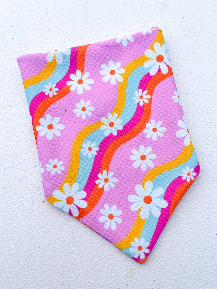Flower Power Bandana for wholesale by Blonde Sausage Co.