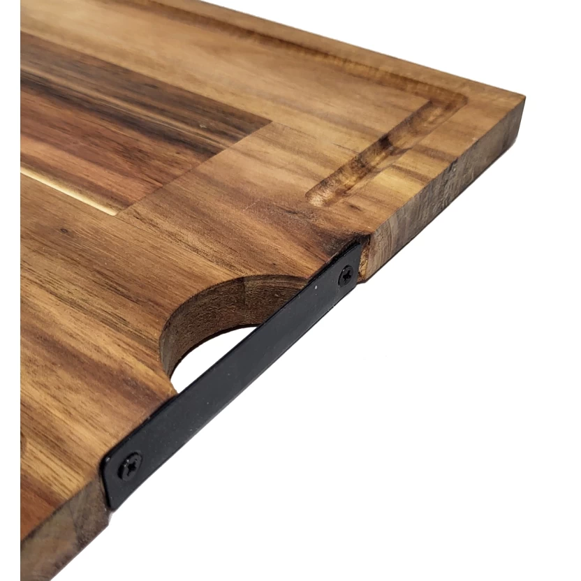 VewoTex - Wholesale Cutting Board - Premium cutting board made of acacia wood » Kitchen board 30 x 40 x 1.5 cm » Grill wooden board with juice groove » Serving board & carving board6