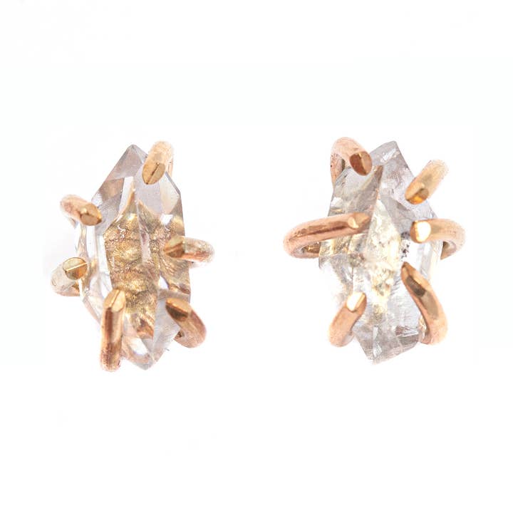 Pendientes Herkimer rellenos de oro de 14 quilates para venta al por mayor de Made Designs