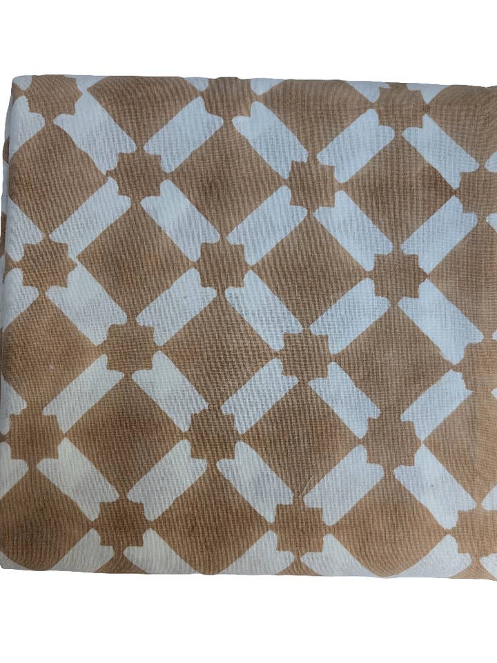 Adeline runde Tischdecke mit Keksdruck für den Großhandel von LNH EDIT