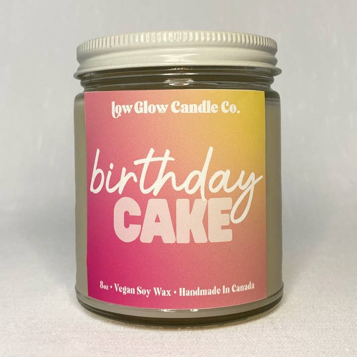 Birthday Cake Candle for wholesale by Low Glow Candle Co