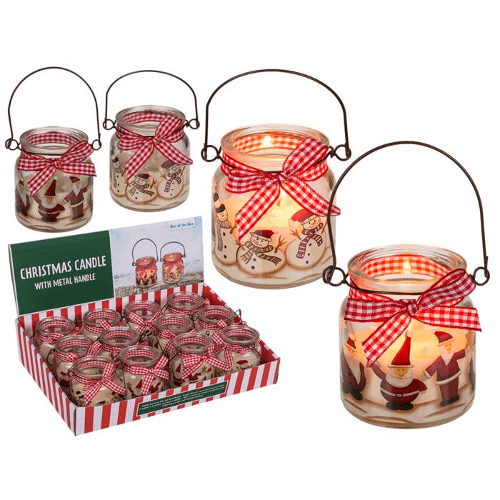 Kerze im Glas mit Metallgriff, für den Großhandel von Out of the blue KG