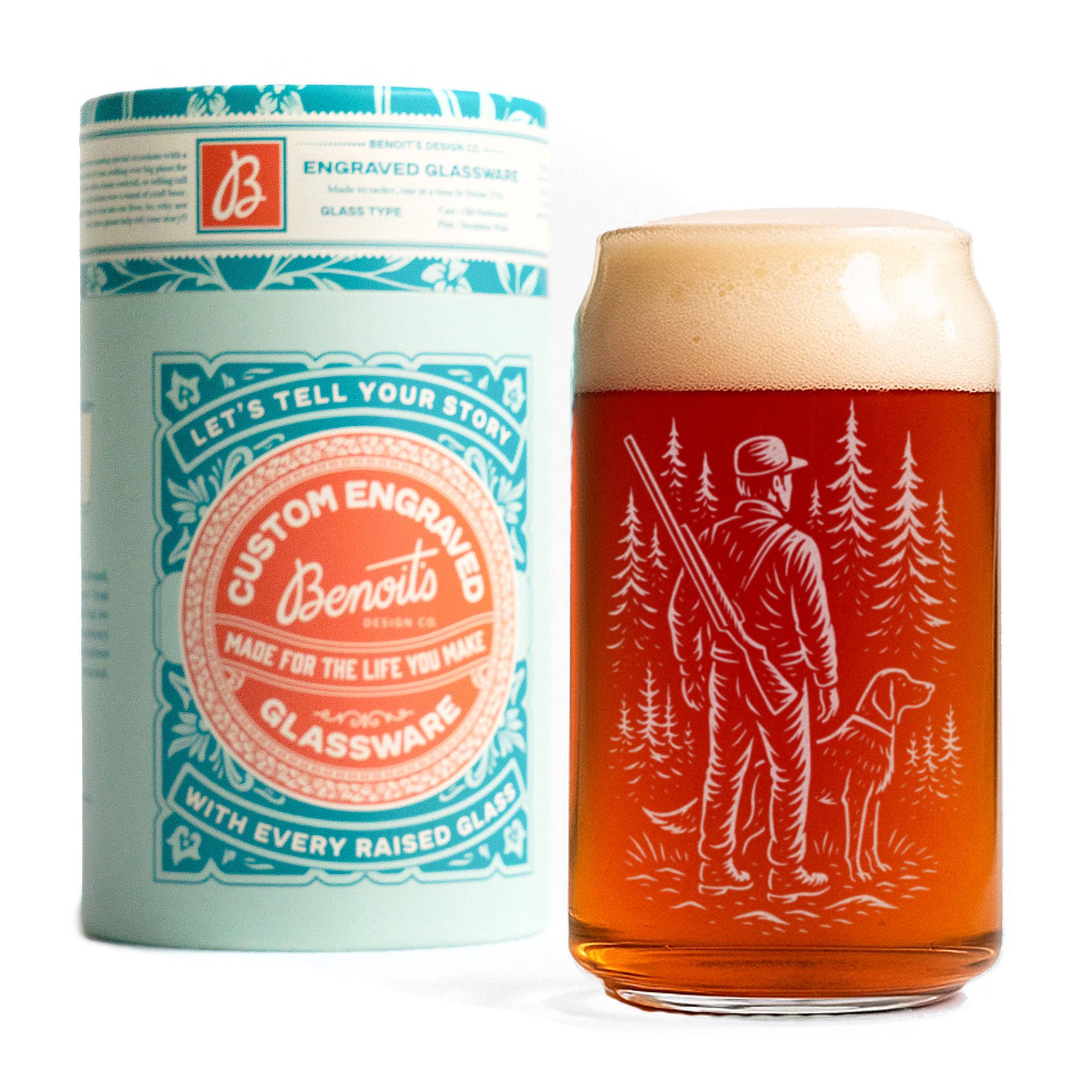 Benoit's Design Co. - Wholesale Cocktail/Liquor Glass - Hunting Scene Drinking Glass8