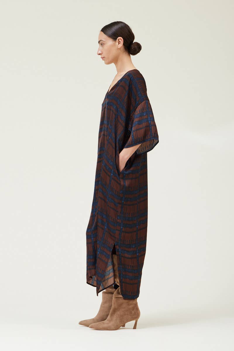 Grade & Gather – wholesale Dress – Women's – 60326PL - SATIN PRINT TUNIC DRESS8