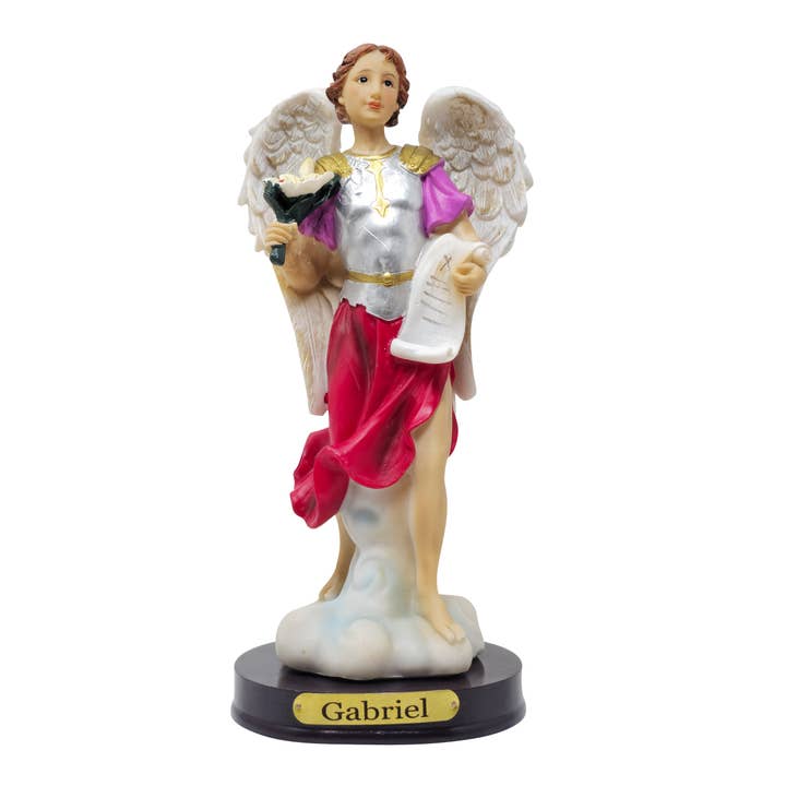 mrcjsales - Wholesale Decorative Figurine - Archangel Gabriel Resin Statue –Estatua Arcángel San Gabriel5