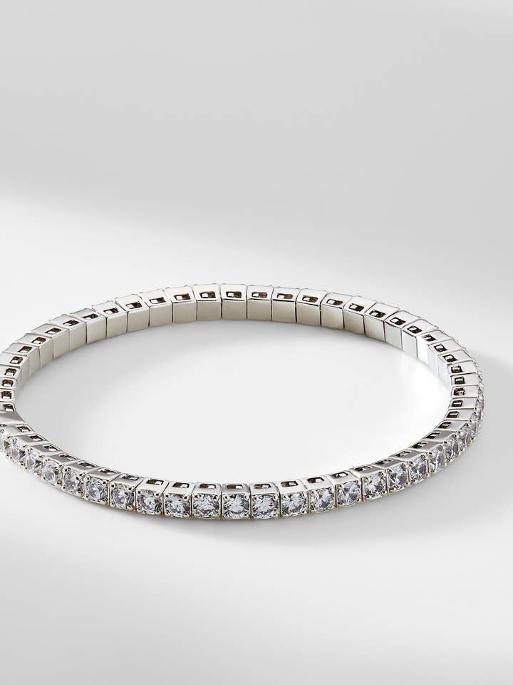 3MM CZ TENNIS STRETCH BRACELET for wholesale by NADRI
