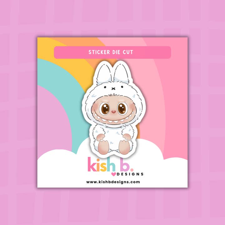 Miffy-Monstre | Autocollant Découpé pour la vente par Kish B. Designs