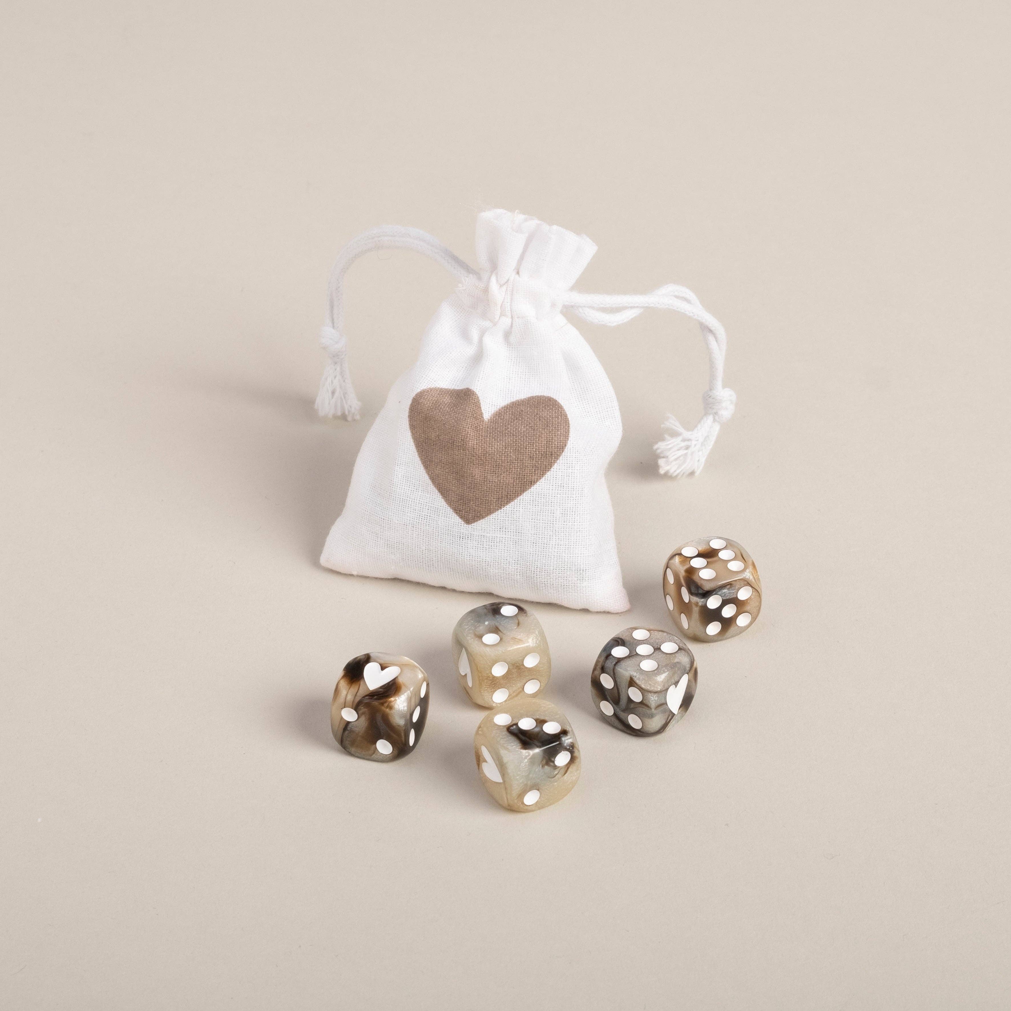 Eulenschnitt - Wholesale Dice - Dice set brown (VE = 8 sets)1