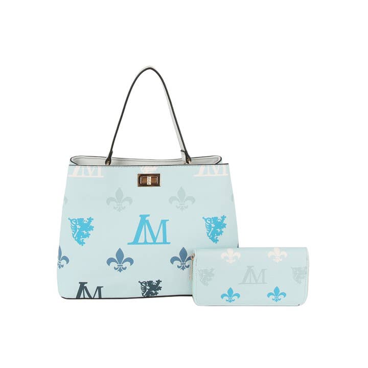 Handbag Factory Corp - Wholesale Satchel - Women's - 2 in 1 monogram satchel bag with matching purse
