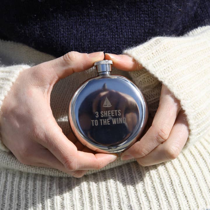 Atlantic Folk - Wholesale Flask - NEW Hip Flask - three sheets to the wind