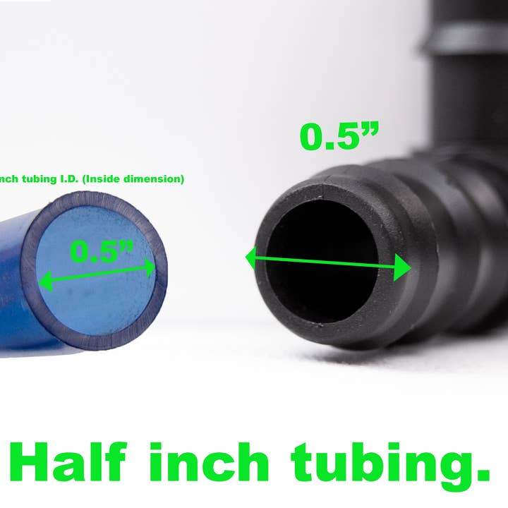 Viagrow - Wholesale Garden tool - Viagrow 1/2 in. Tee Barbed Connector Irrigation Fitting, Black, 50 Units Per Pack5