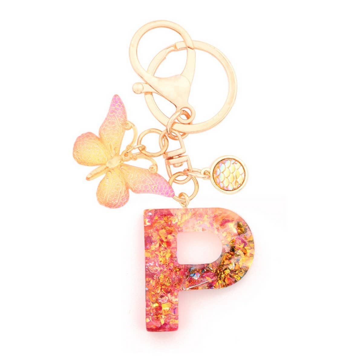 ACCITY - Wholesale Keychain - Women's - Creative Crystal Letter Keychain with Resin Sequins_CWAB502115